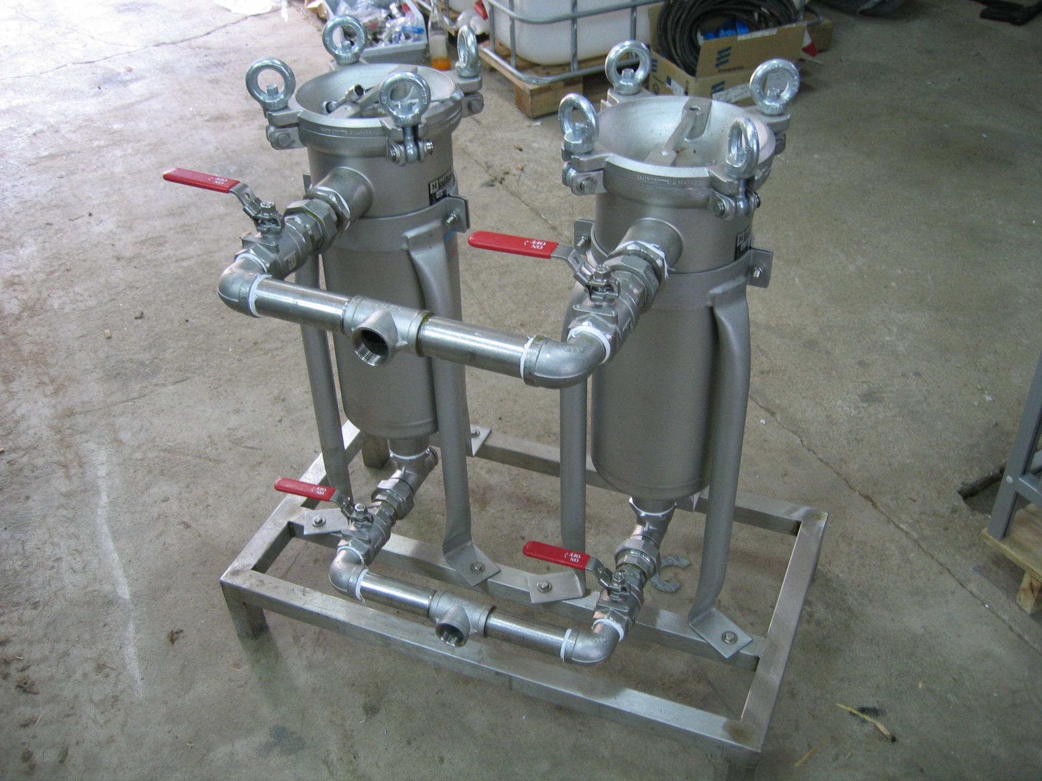 Doppel und Einzelfilter mit und ohne Bypass von 1Liter bis 50m³ Durchfluss